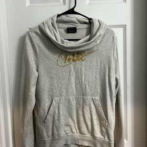 Nike Light Gray Pullover Hoodie with Black Tag